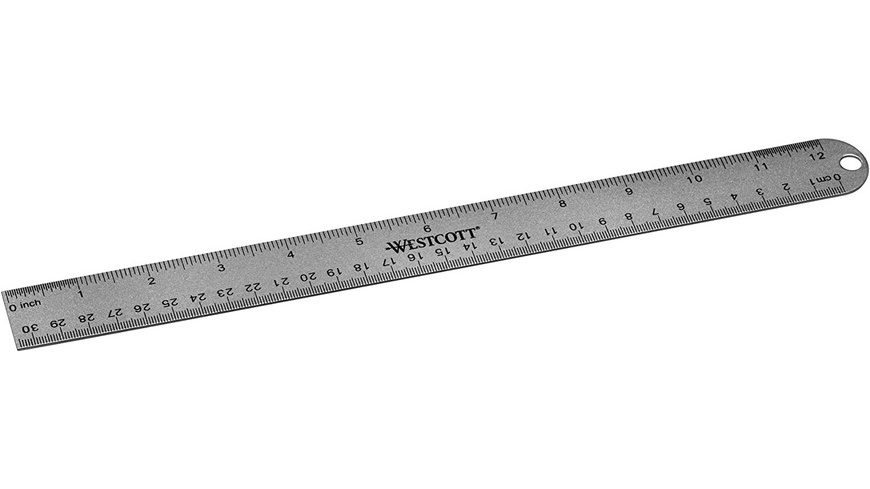 WESTCOTT Aluminium Lineal 30 Cm