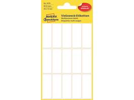 AVERY ZWECKFORM 3076 Etiketten, 38 × 14 mm, 6 Blatt