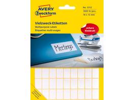 AVERY ZWECKFORM 3312 Vielzweck-Etiketten, 18 x 12 mm, 25 Blatt