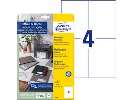 AVERY ZWECKFORM 6124 Étiquettes, 105 x 148 mm, 10 feuilles