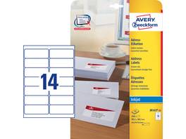 AVERY ZWECKFORM Adressetiketten 99.1 x 38.1 mm, 25 Blatt