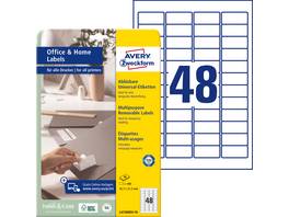 AVERY ZWECKFORM L4736REV-10 Étiquettes, 45.7 x 21.2 mm, 10 feuilles