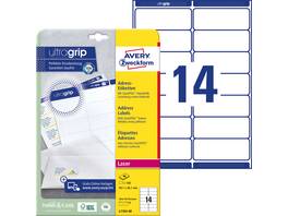 AVERY ZWECKFORM L7163-40 Adressetiketten, 99.1 x 38.1 mm, 40 Blatt