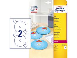 AVERY ZWECKFORM L7760-25 CD-Etiketten, Grösse Ø 117 mm, 25 Blatt