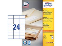 AVERY ZWECKFORM LR3475 Étiquettes, 70 x 36 mm, 100 feuilles