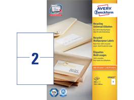 AVERY ZWECKFORM LR3655 Etiketten, 210 x 148 mm, 100 Blatt