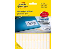 AVERY ZWECKFORM Universal-Etiketten 3320, 32 x 10 mm, 26 Blatt