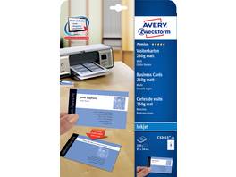 AVERY Zweckform C32015-25 Visitenkarten, 85 x 54 mm, 25 Blatt