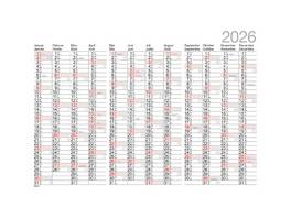 BIELLA Calendrier mural 2026, 98 x 68 cm