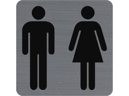 BIELLA Klebeschild Damen/Herrentoilette