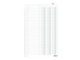 BIELLA Kolonnenbuch A4, 3 Kolonnen, 50x2 Blatt