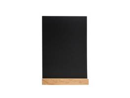 BIELLA Porte-menu en ardoise avec socle en bois