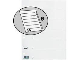 BIELLA Register Karton weiss A4 6-teilig