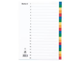 BIELLA Register PP farbig A4, 20-teilig