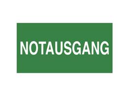 BIELLA Schild Notausgang
