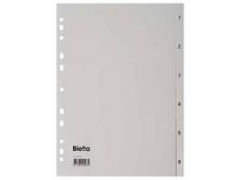 BIELLA Zahlenregister 1 - 6