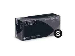 BINGOLD Gants en nitrile 35Black taille S, 100 pièces
