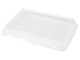 BIOPAK Couvercles bombés pour barquette rectangulaire, 240 pièces