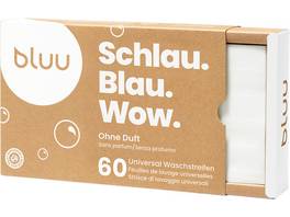 BLUU Feuilles de lavage universelles Sans Parfum 60 pièces