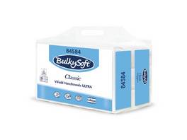 BULKYSOFT Essuie-mains Classic pliage V, 2 couches, blanc