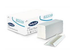 BULKYSOFT Essuie-mains en papier Classic pliage C, 1 couche, blanc