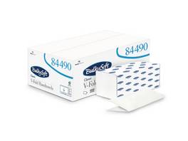BULKYSOFT Essuie-mains en papier Classic pliage V, 2 couches, blanc