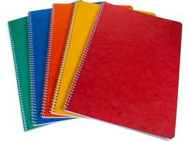 BÜROLINE Carnet spirale ass. A4 quadrillé, 4mm, 80g, 48 flls.