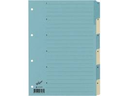 BÜROLINE Répertoire carton bleu/beige A4 - 1-6