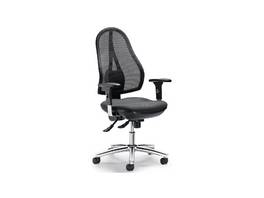 Bürostuhl Comfort R Net Deluxe Stahl-Fusskreuz verchromt