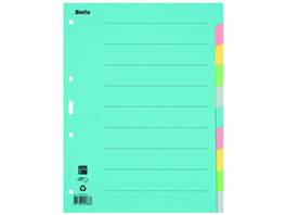 Biella Kartonregister Blanko 10-teilig, blau, A4, Krt, 200g/m2