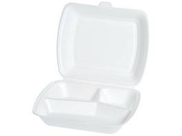 Boîte repas à 3 compartiments rectangulaire 700 ml, 100 pièces