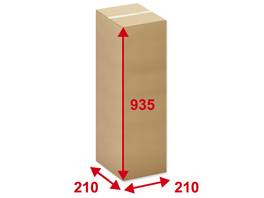Boîtes brunes en carton, 210x210x935mm