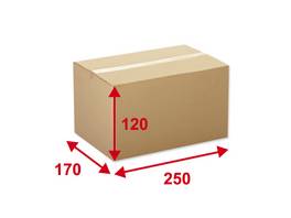 Boîtes brunes en carton, 250x170x120mm