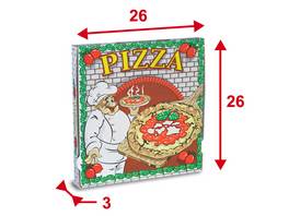 Boîtes à pizza 26x26x3cm, modèle Americano, qualité KBMKB