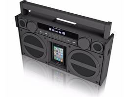 Boombox sans fil Bluetooth stéréo portable iHome avec radio FM - Noir
