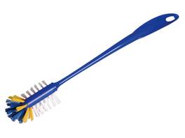 Brosse à bouteilles avec nettoyant pour bouchon