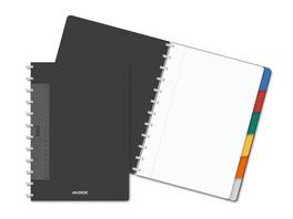 Cahier Pap-Ex A4 6sép.5mm noir