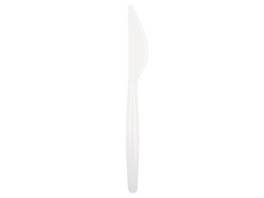 Couteaux en plastique, 17cm, blanc