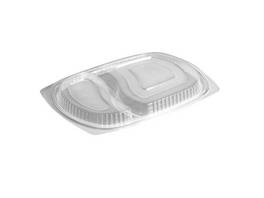 Couvercle dôme pour barquette-repas à 2 compartiments, 400 pièces
