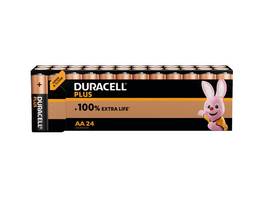 DURACELL Pile Plus AA, pack de 24 pcs
