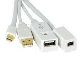 Dr. Bott Mini DisplayPort- und USB- Kabel Verlängerung