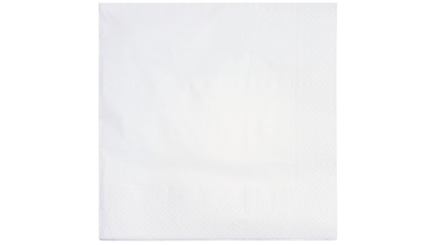 1000 Stück Servietten, Creme 3-lagig 1/8-Falz 33 X 33 Cm