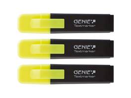 GENIE Textmarker 3er Etui gelb