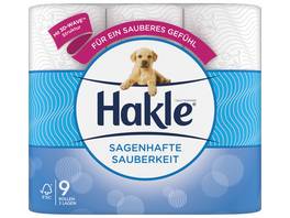 HAKLE Toilettenpapier Sagenhafte Sauberkeit 3-lagig, 9 Rollen