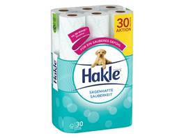 HAKLE WC-Papier Sagenhafte Sauberkeit 3-lagig, 30 Rollen