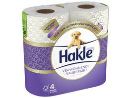 HAKLE WC-Papier Verwöhnende Sauberkeit 4-lagig, 4 Rollen=1pack
