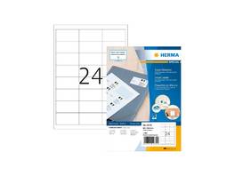 HERMA 10779 Étiquettes Inkjet, 66 x 33.8 mm, 80 feuilles