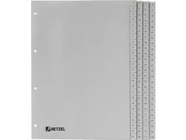 HETZEL Zahlenregister 1 - 100