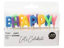 I AM CREATIVE Bougies Happy Birthday