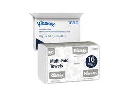 KLEENEX Essuie-mains en papier Multifold pilage Z, 1 couche, blanc